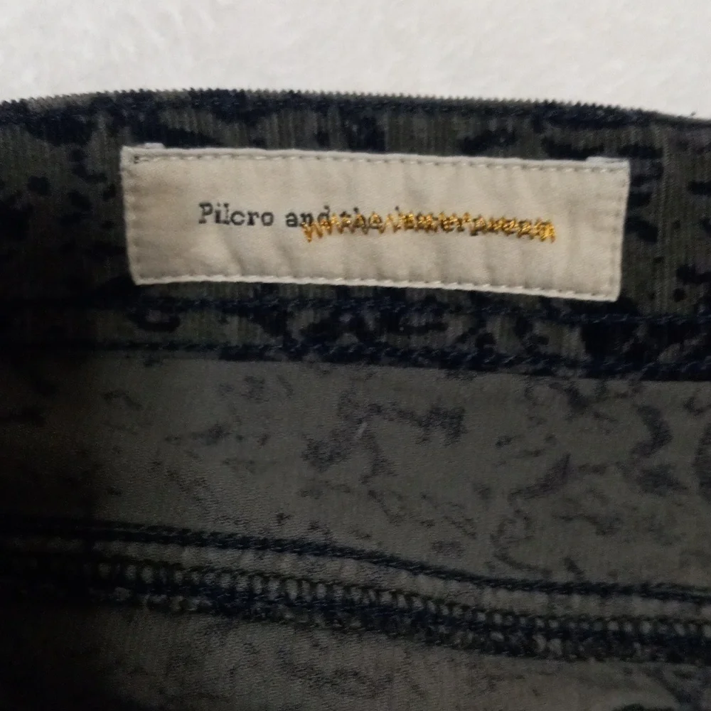 Anthropologie Pilcro and the Letterpress Serif Green & Black Corduroy Pants - Picture 15 of 16